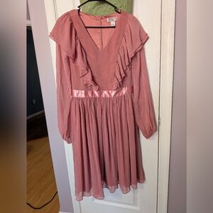 Rachel Parcell Mauve Long Sleeve Dress
